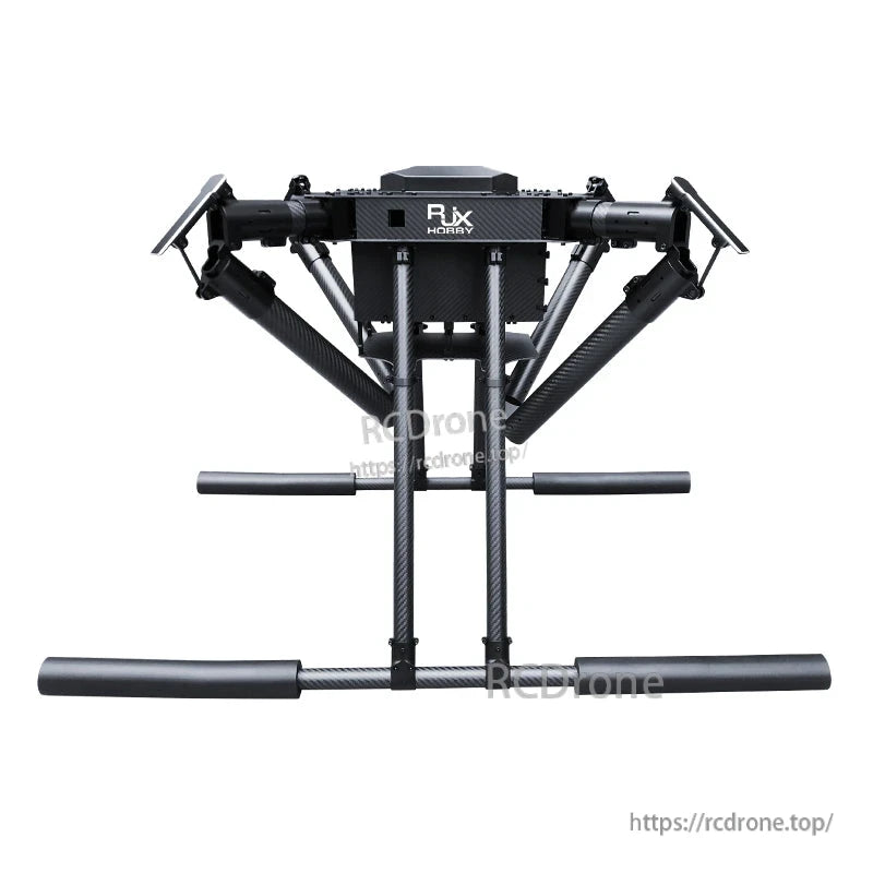 RJX1300C 1300mm carbon fiber folding quadcopter frame with fixed landing skids and robust 4‑arm layout
