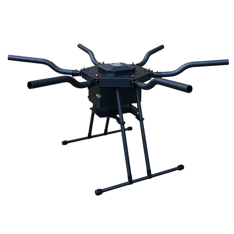 Sturdy, lightweight frame with hexacopter design for easy assembly and customization.