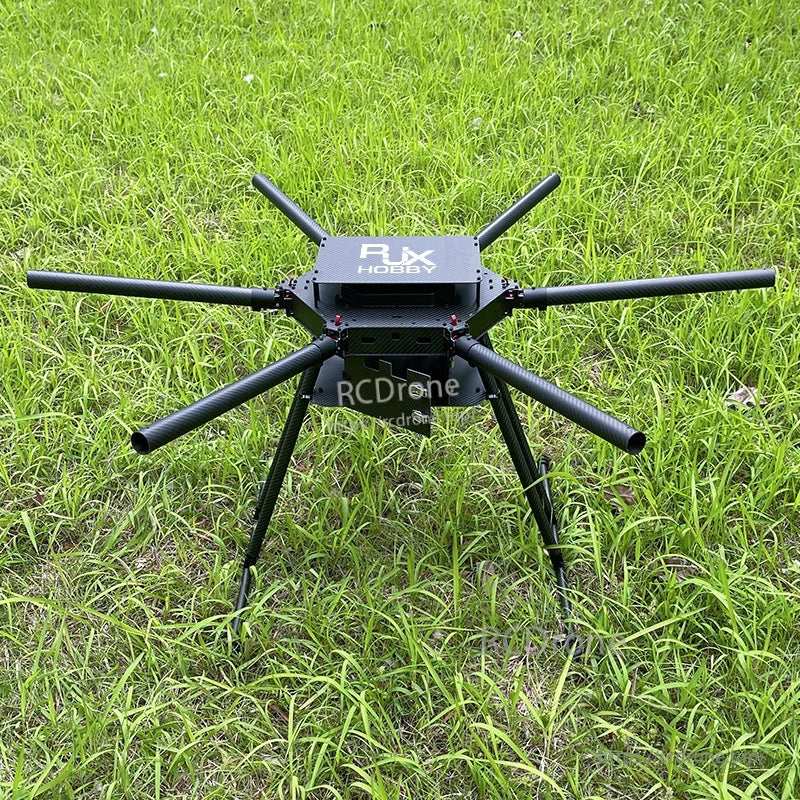 RJX Hobby carbon fiber hexacopter frame with six tubular arms and tall landing legs