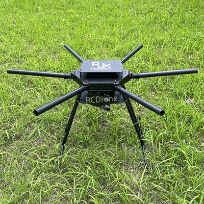 RJX Hobby carbon fiber hexacopter frame with six tubular arms and tall landing legs