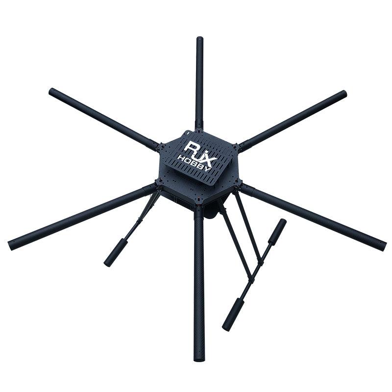 RJX 1600mm Drone Frame - 6-Axis Carbon Fiber Umbrella Folding Hexacopter Frame without motor mounts for Industrial Drone