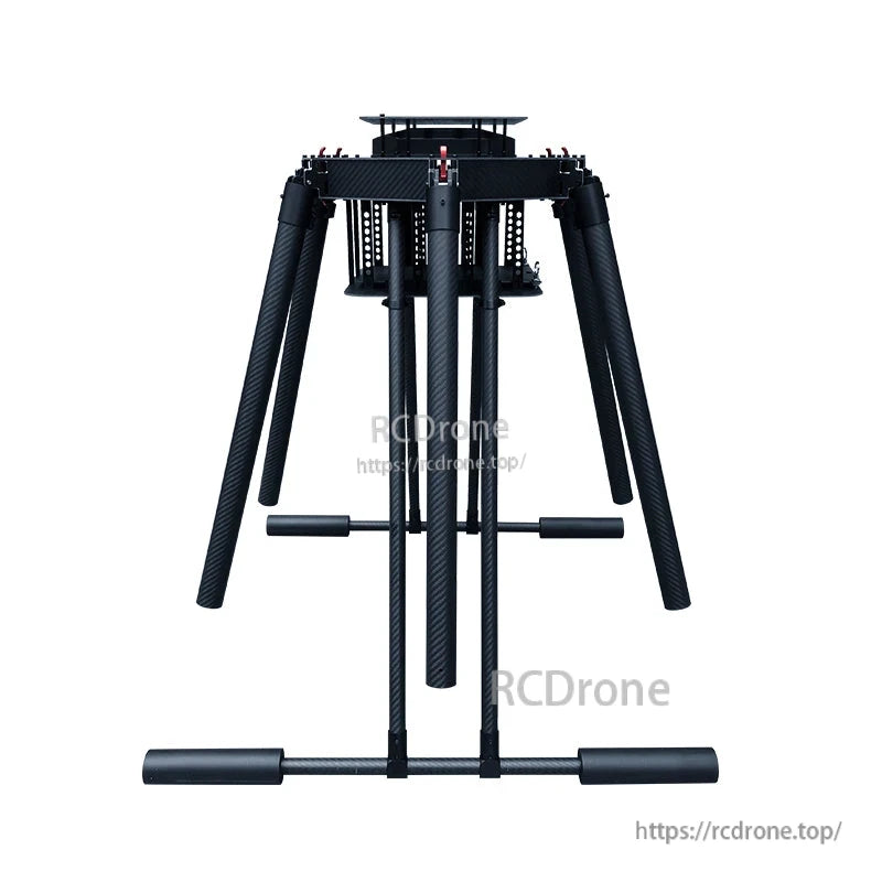 RJX1600 1600mm carbon fiber umbrella-folding hexacopter frame with central plate and tall landing gear