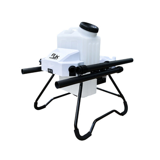 RJX agricultural spraying drone frame kit with chemical tank, carbon fiber arms, and landing gear
