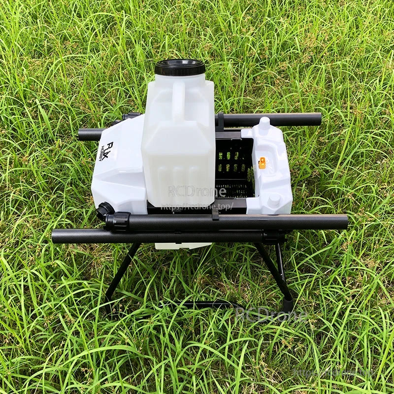 RJX1800 agricultural spraying drone frame kit with central liquid tank, landing legs, and carbon-fiber arms
