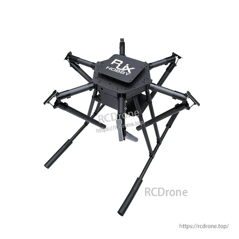 RJX Hobby carbon fiber folding umbrella hexacopter frame with six arms and tall landing gear