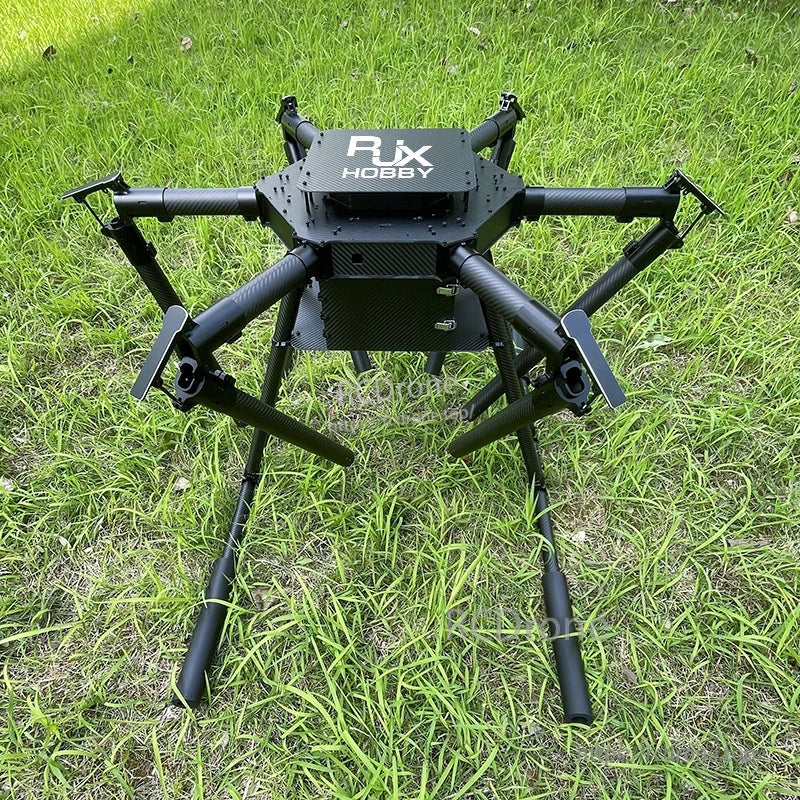 RJX1950A 1950mm 6-axis carbon fiber umbrella folding hexacopter frame with dual battery trays and landing gear
