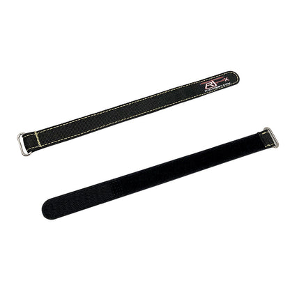 RJXHOBBY 2pcs Kevlar Battery Strap w/ Metal Buckle, 20mm Width, 150-1000mm Length (Black)