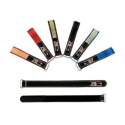 RJXHOBBY 2pcs Kevlar Battery Strap w/ Metal Buckle, 20mm Width, 150-1000mm Length (Black)