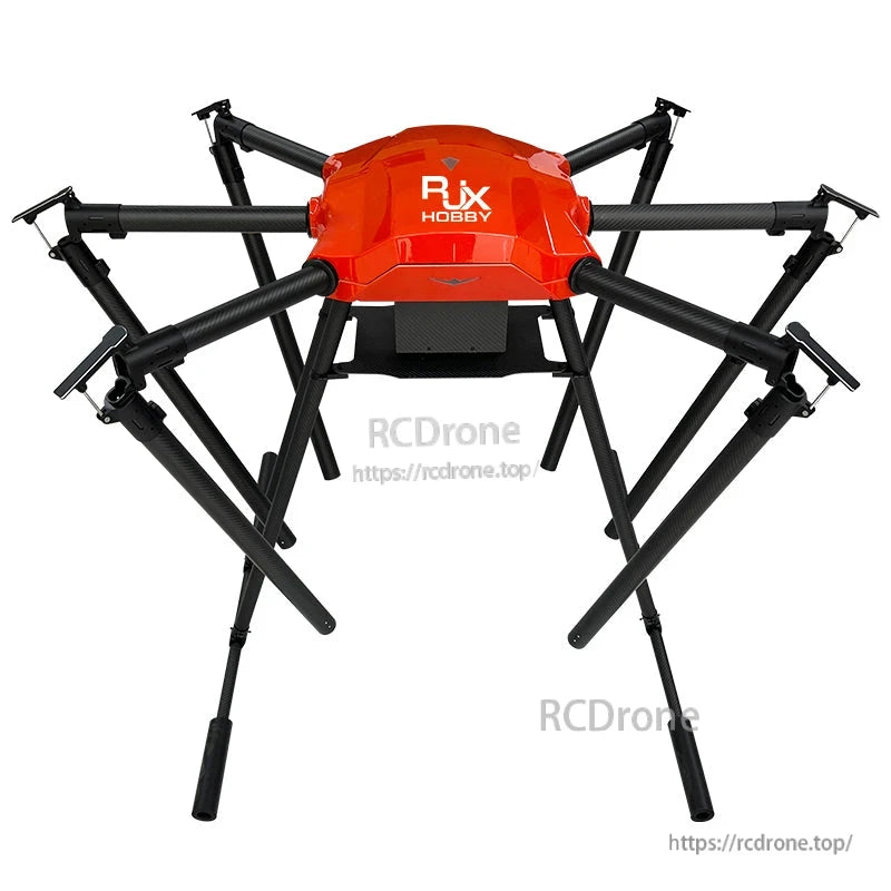 RJX2550 2550mm 6-Axis Carbon Fiber Folding Hexacopter Frame, No Motor Mounts, 40kg Payload