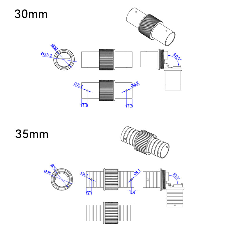 RJXHOBBY Folio Clamp for Tube 16mm/ 20mm/ 30mm /35mm/ 40mm/ 50mm for FPV System Multirotor UAV Drone Spare Parts