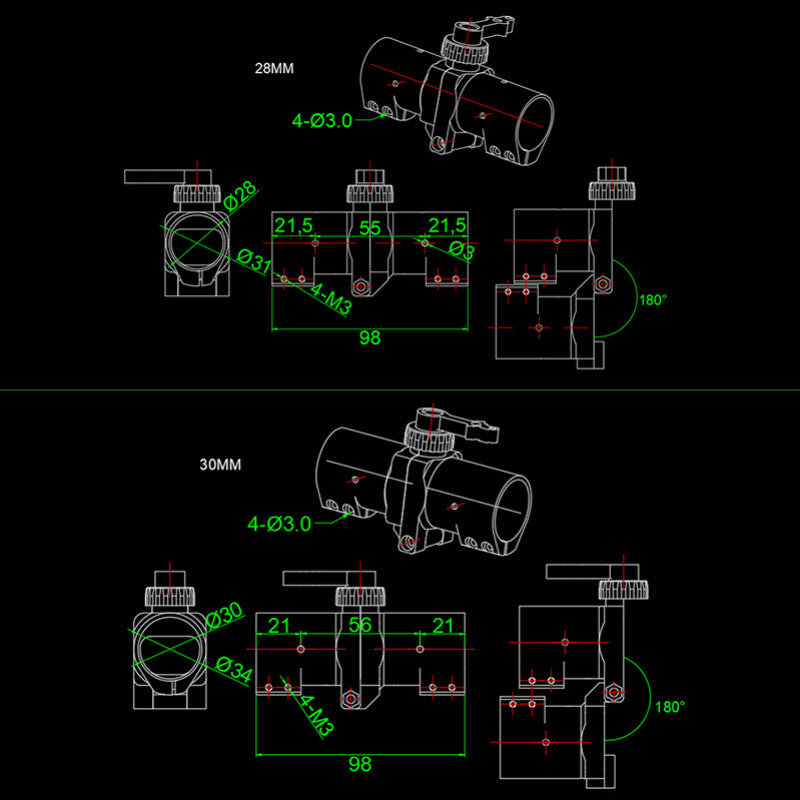 RJXHOBBY CNC Aluminium 28 / 30 / 35 / 40mm Tube Arm Folding transverse Connector for Plant Protection UAV Multicopter