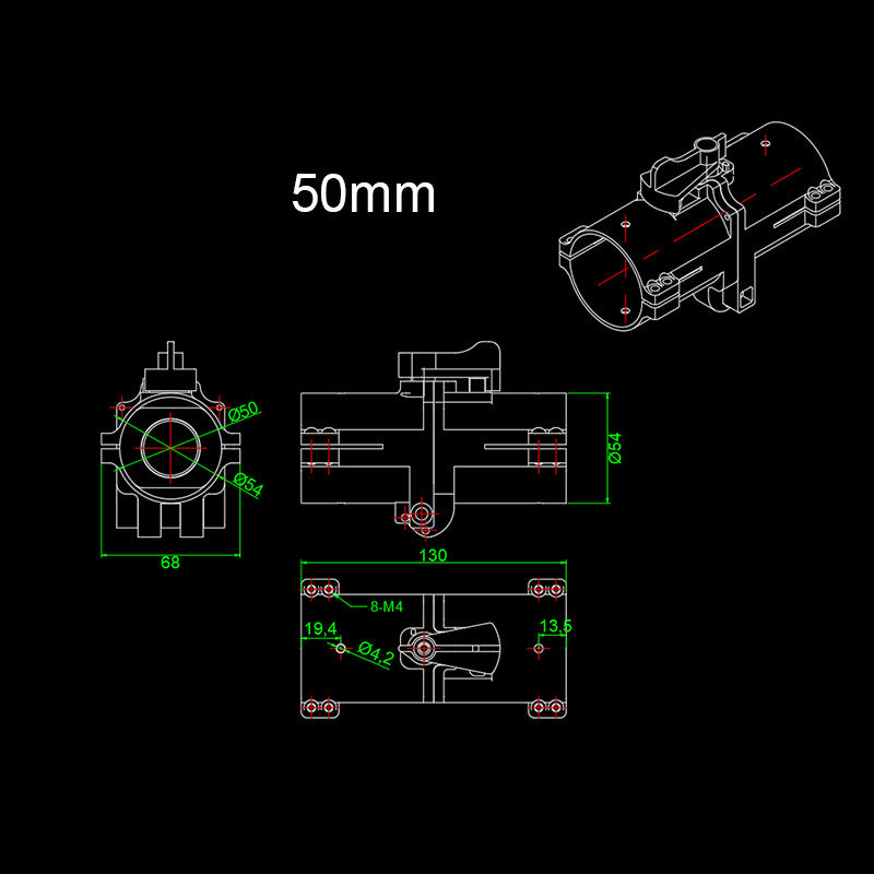 RJXHOBBY 30mm/40mm/45mm/50mm Folding Arm Carbon Tube Connector Pipe Fixture Frame Fold Piece for RC Plant Agriculture UAV Drone