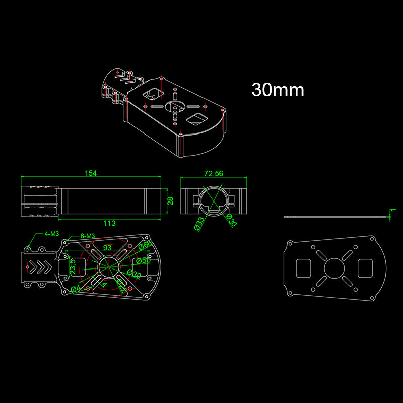 RJX 25 / 30 / 35mm Motor Mount Seat for UAV Hexacopter Multicopter Agricultural Drone