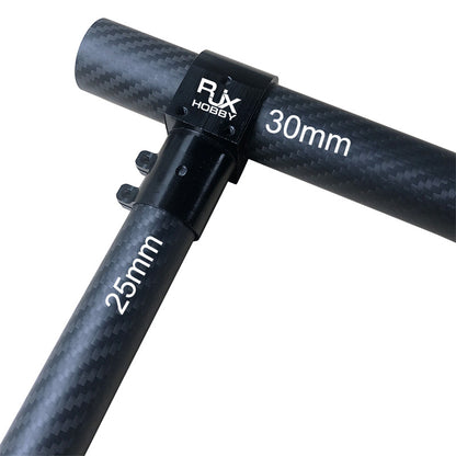 RJX Landing Gear Aluminum Alloy Tee Tripod 25m to 30mm Carbon Fiber Tube Connector For Agriculture Drone UAV