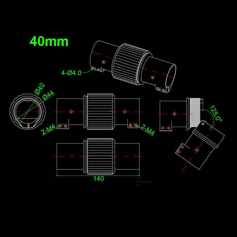 RJXHobby 30mm/35mm/40mm/45mm Folding Arm Carbon Tube Connector Clip Self-lock for Agriculture Drone