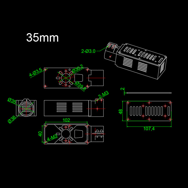 RJX 30 mm/35 mm Motormontagesatz für 80 A 100 A ESC-Motor, landwirtschaftliches Drohnenmotor-Zubehör