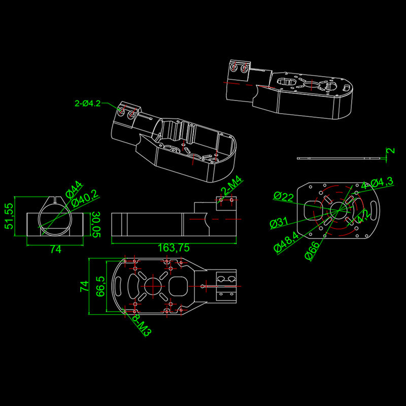 RJX Motor Mount 40mm Motor Base for RC Quadcopter Hexacopter Helicopter Multi-axle Multi-rotor Drone Motors