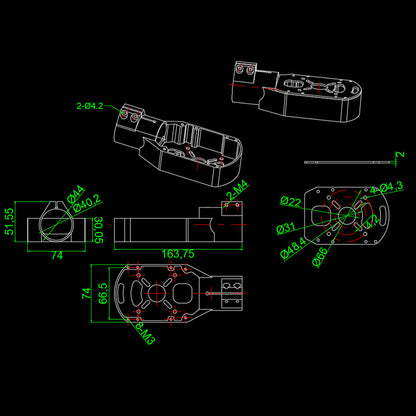 RJX Motor Mount 40mm Motor Base for RC Quadcopter Hexacopter Helicopter Multi-axle Multi-rotor Drone Motors