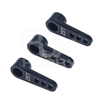 RJXHOBBY 3pcs 25T RC Servo Arm Horn, 12/16/20mm 3-Position for 1/8 1/10 Model Car (1.7g)