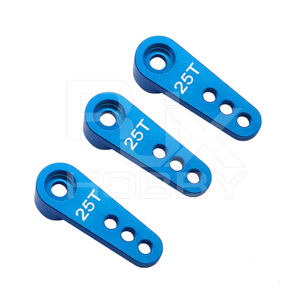 RJXHOBBY 3pcs 25T RC Servo Arm Horn, 12/16/20mm 3-Position for 1/8 1/10 Model Car (1.7g)