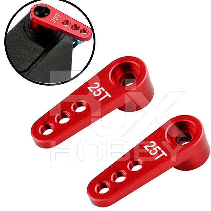 RJXHOBBY 3pcs 25T RC Servo Arm Horn, 12/16/20mm 3-Position for 1/8 1/10 Model Car (1.7g)