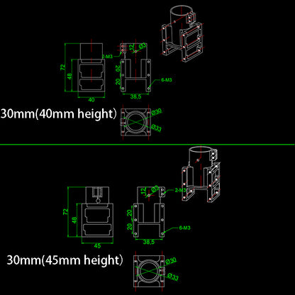 Aluminum Center Plate Mount Holder for RC Drone