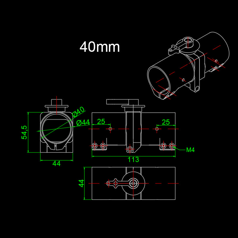 RJXHOBBY CNC Aluminium 28 / 30 / 35 / 40mm Tube Arm Folding down Connector for Plant Protection UAV Multicopter Drone