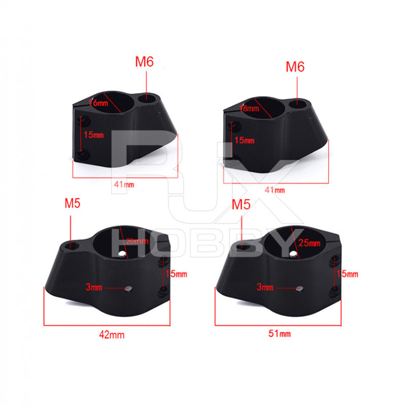 RJXHOBBY 16/18/20/25mm Medicine Box Fixed Piece Tripod Medicine Tank Fixture for Plant Agriculture UAV Drone