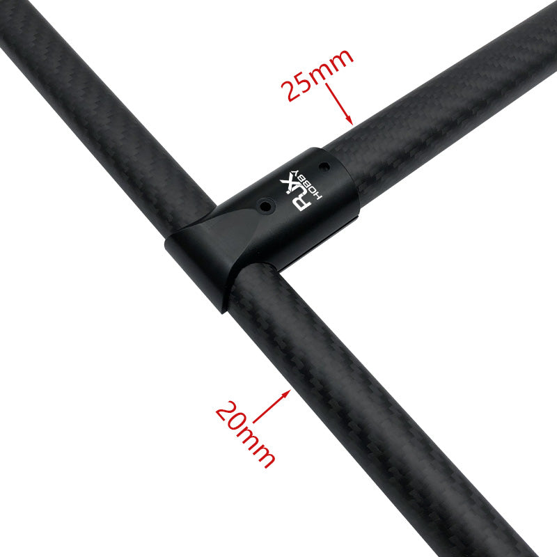 RJX Landing Gear Aluminum Alloy Tee Tripod 25 to 20mm Carbon Fiber Tube Connector For Agriculture Drone UAV