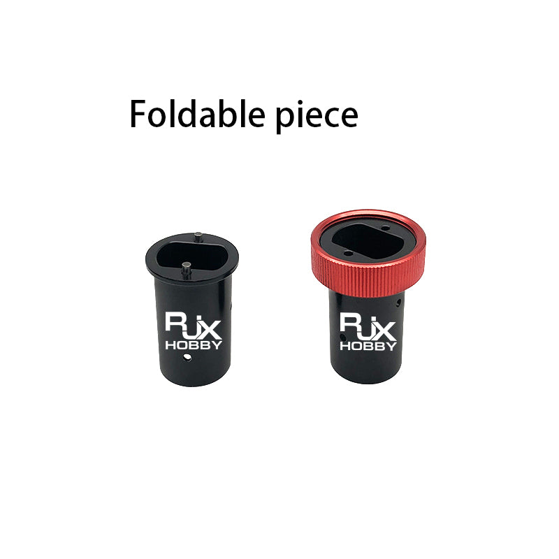 Quick-release plug connector for 25mm carbon tubes, ideal for folding arms in hobby models.