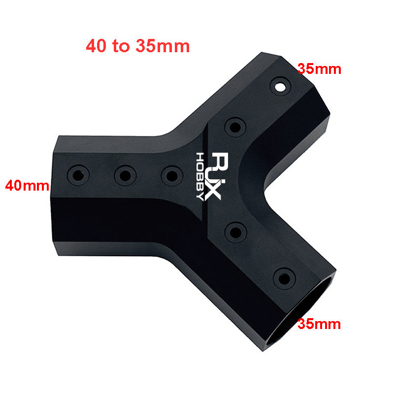 RJXHOBBY Y-shaped Drone Arm Base 30 to 30mm / 35 to 30mm / 35 to 35mm / 40 to 35mm pipe clamp horizontal for Drone UAV connector