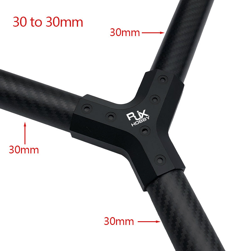 RJXHOBBY Y-shaped Drone Arm Base 30 to 30mm / 35 to 30mm / 35 to 35mm / 40 to 35mm pipe clamp horizontal for Drone UAV connector