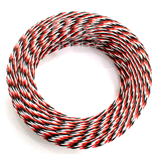 RJX 26AWG 3-웨이 트위스트 서보 케이블, UAV RC 비행기 액세서리용 30코어 구리선 (10m/100m)