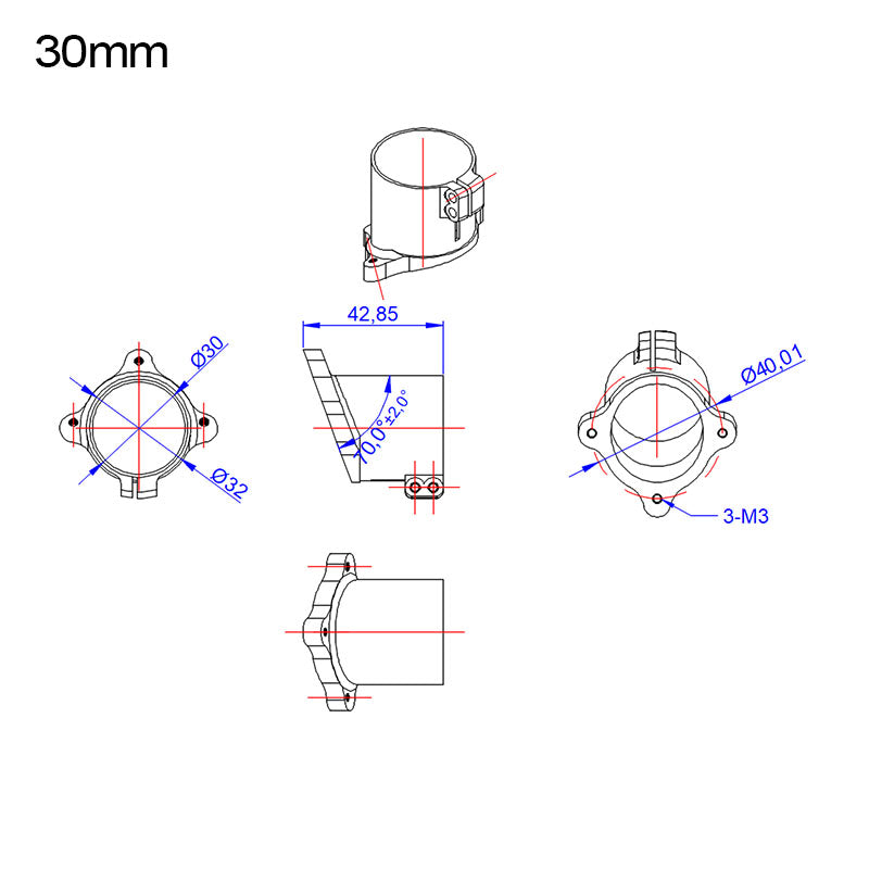 RJXHOBBY 16/18/20/25/30mm Tripod Fixed Mount Landing Gear for UAV Agriculture Drone