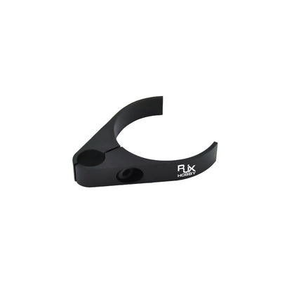 RJXHOBBY 25/30mm Aluminum Alloy Pipe Clamp, RJXHOBBY aluminum alloy pipe clamp in black with split ring design and mounting hole