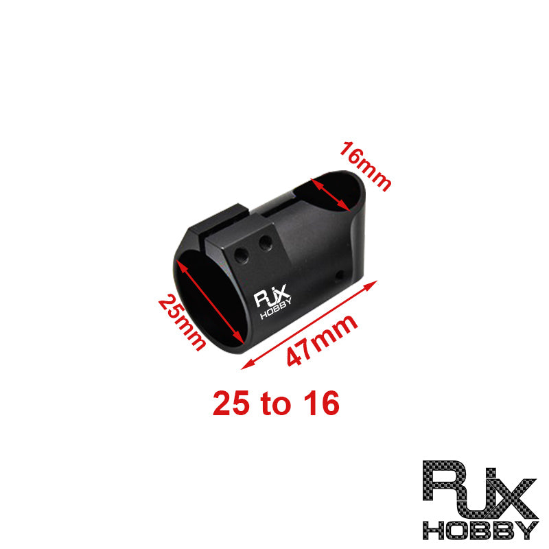 RJXHOBBY tee tripod connector clamp 25mm to 16mm landing gear tube clip for quadcopter multicopter DIY model airplane