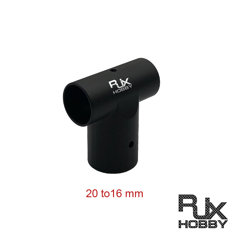 RJX 20 to 16mm Landing Gear Aluminum Alloy Tee Tripod Carbon Fiber Tube Connector For Agriculture Drone UAV