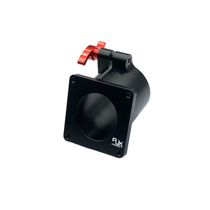 RJX Hobby quick-release tripod landing gear connector tilt mount with black square plate and red lever
