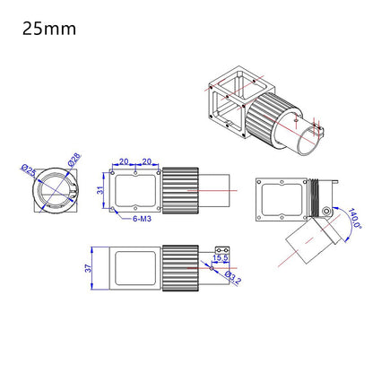 RJXHOBBY 25mm Folding Side Arm for Plant Protection UAV Multicopter Drone