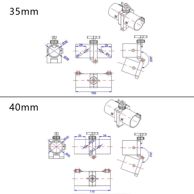 Reliable aluminum folding drone arm for UAVs and multicopters.