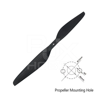 1 Pair RJX 1861 18x6.1 Inch Carbon Fiber Forward and Reverse Propeller for Industrial Quadcopter Hexacopter Octocopter Multirotor Drone