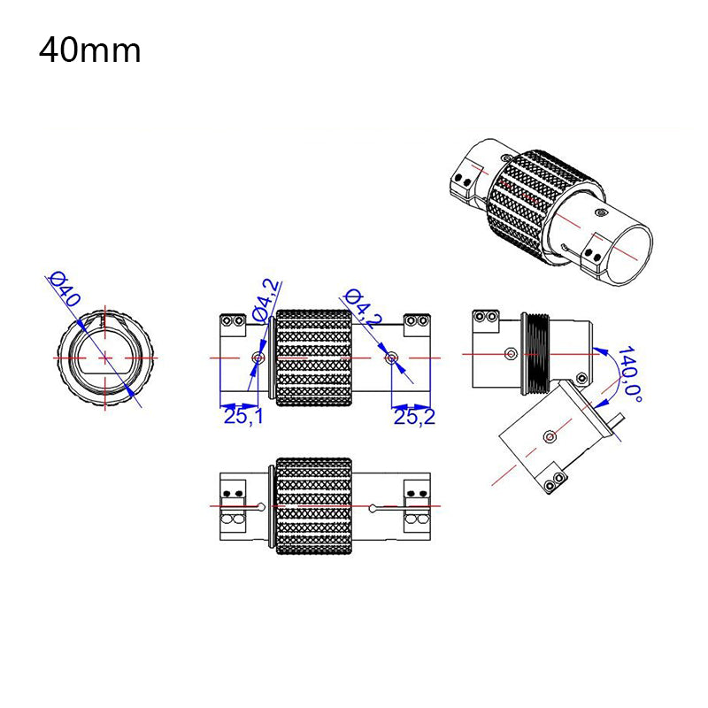 RJXHobby 40mm Folding Drone Arm, 40mm folding arm connector for precise compatibility with carbon tubes.