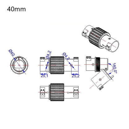 RJXHobby 40mm Folding Drone Arm Carbon Tube Connector Clip Self-lock Folding Rack Parts for RC Agriculture UAV Drone