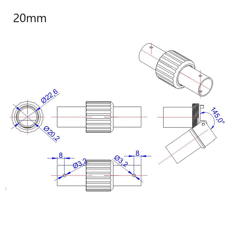 RJXHOBBY 20mm 25mm 26mm 32mm Folding Drone Arm for FPV Multirotor UAV Drone Tube