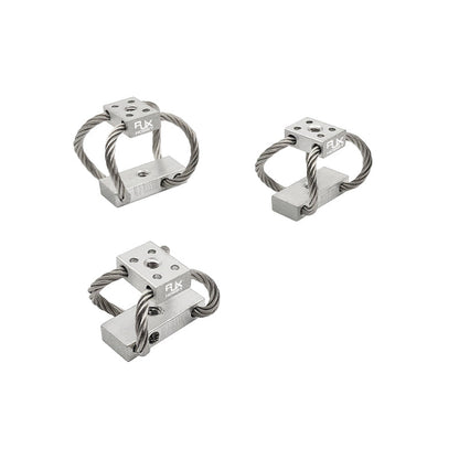 RJXHOBBY M3 steel wire rope isolator gimbal dampener mounts with aluminum blocks and wire loops