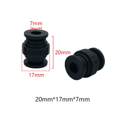 RJX 50pcs 20x17x7mm Damping Balls AV Shock Absorber Ball Damper Anti-Vibration Ball