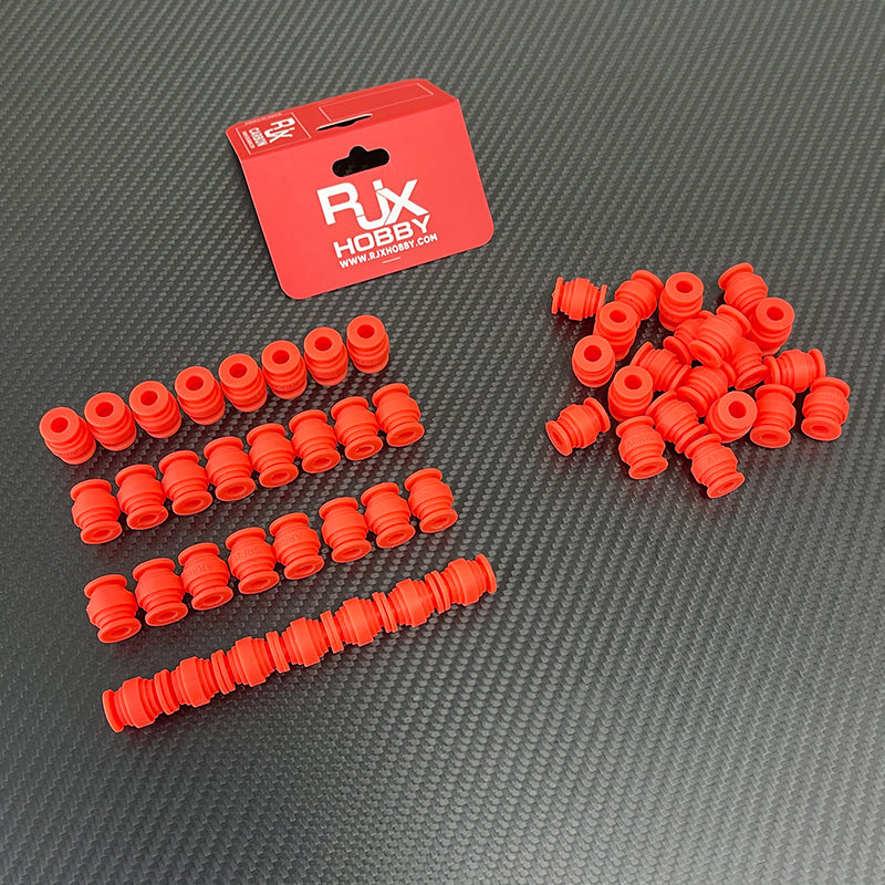 RJX 50pcs 20x17x7mm Damping Balls AV Shock Absorber Ball Damper Anti-Vibration Ball