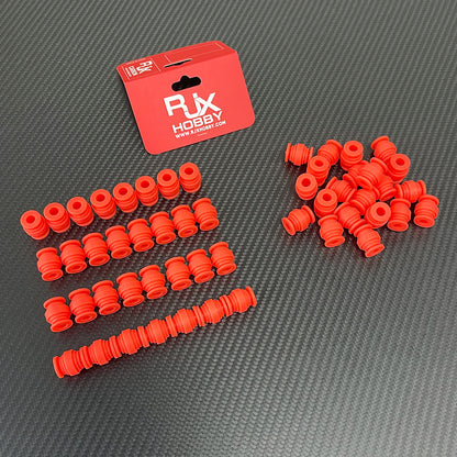RJX 50pcs 20x17x7mm Damping Balls AV Shock Absorber Ball Damper Anti-Vibration Ball