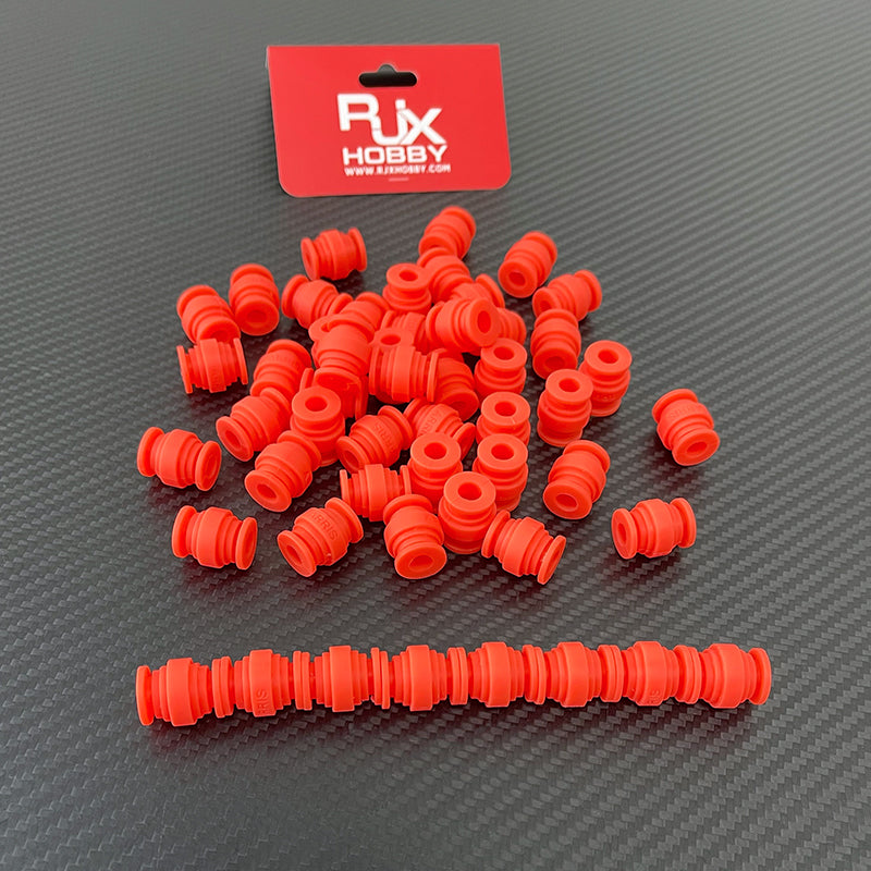 RJX 50pcs 20x17x7mm Damping Balls AV Shock Absorber Ball Damper Anti-Vibration Ball