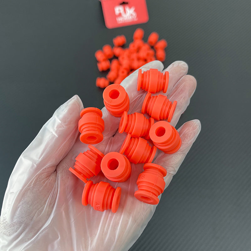 RJX 50pcs 20x17x7mm Damping Balls AV Shock Absorber Ball Damper Anti-Vibration Ball